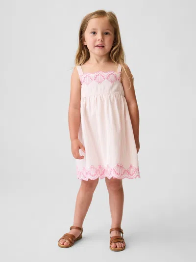 Gap Baby & Toddler Eyelet Shell Dress In Pink