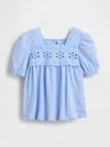 Gap Baby & Toddler Eyelet Top In Blue