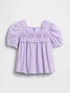 Gap Baby & Toddler Eyelet Top In Purple