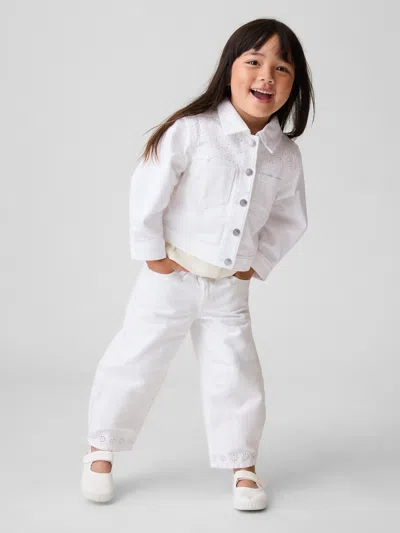 Gap Baby & Toddler Eyelet-hem Horseshoe Jeans In White