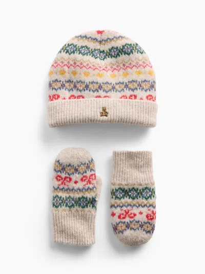 Gap Baby & Toddler Fair Isle Beanie & Mittens Set In Multi Bow