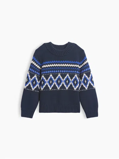 Gap Baby & Toddler Fair Isle Crew Sweater In Blue