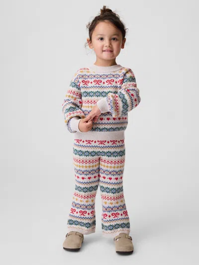 Gap Baby & Toddler Fair Isle Flare Sweater Pants In Multi
