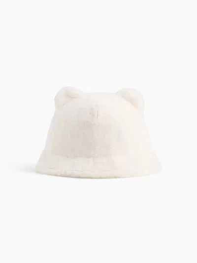 Gap Baby & Toddler Faux Fur Bear Bucket Hat In Ivory Frost