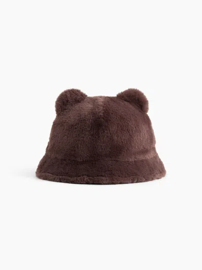 Gap Baby & Toddler Faux Fur Bear Bucket Hat In Terra Brown