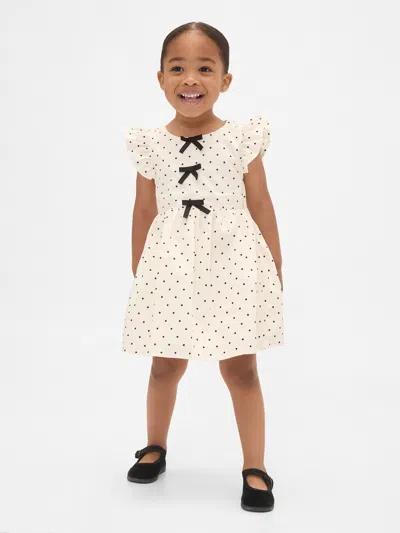 Gap Baby & Toddler Flutter Sleeve Bow Dress In Neutral