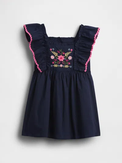 Gap Kids' Baby & Toddler Flutter-sleeve Dress In Black