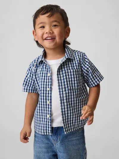Gap Baby & Toddler Gingham Denim Big Shirt
