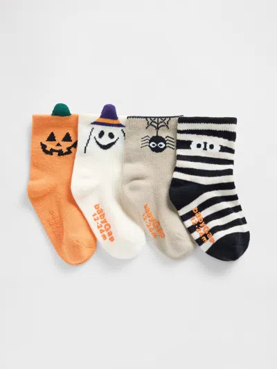 Gap Baby & Toddler Halloween Crew Socks (4-pack) In Multi