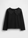 Gap Baby & Toddler Heart Collar Top In Black