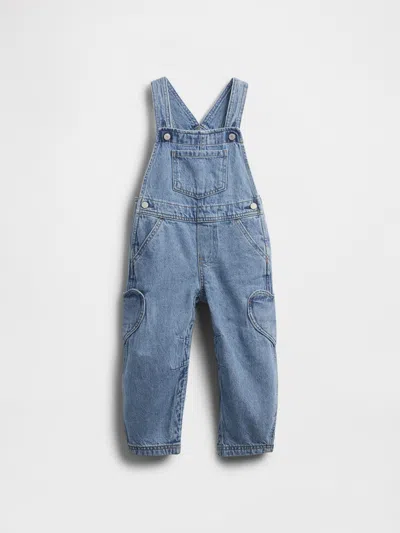 Gap Baby & Toddler Heart-pocket Horseshoe Overalls In Blue