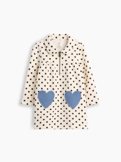 Gap Baby & Toddler Heart-pocket Sweatshirt Dress In Neutral
