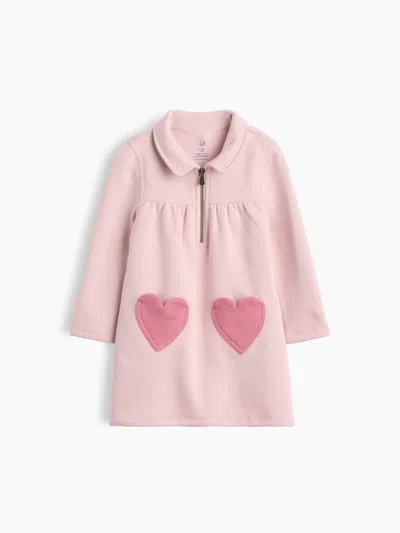 Gap Baby & Toddler Heart-pocket Sweatshirt Dress In Pink