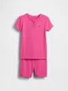 Gap Baby & Toddler Henley Pj Set In Standout Pink