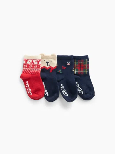 Gap Baby & Toddler Holiday Crew Socks (4-pack) In Multi