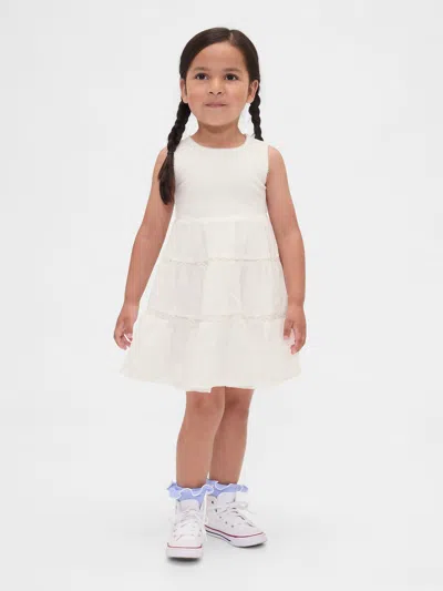 Gap Baby & Toddler Lace-trim Mixed Media Dress In White