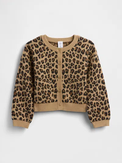 Gap Baby & Toddler Leopard Cardigan Sweater In Animal Print