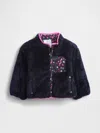 Gap Baby & Toddler Lightweight Sherpa Reversible Jacket In Blue