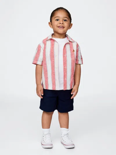 Gap Baby & Toddler Linen-cotton Cabana Outfit Set In Red Stripes