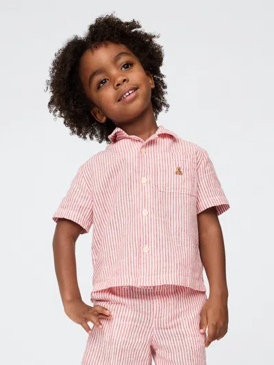 Gap Baby & Toddler Linen-cotton Cabana Shirt In Red Stripes