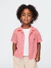 Gap Baby & Toddler Linen-cotton Cabana Shirt In Stripe Sassy Pink