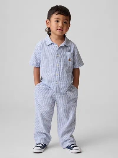 Gap Baby & Toddler Linen-cotton Pull-on Pants In Blue