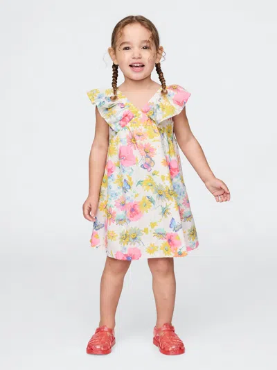 Gap Baby & Toddler Linen-cotton Ruffle Dress In Multi Floral