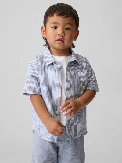 Gap Baby & Toddler Linen-cotton Shirt In Blue