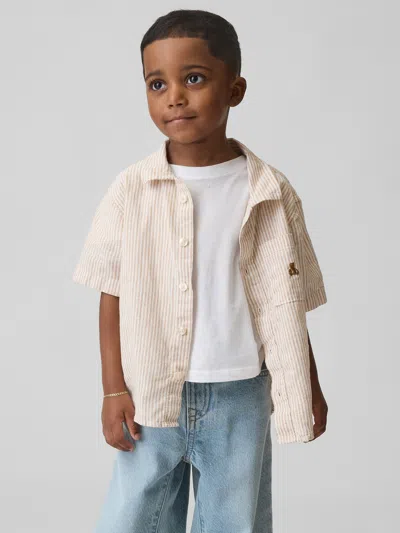 Gap Baby & Toddler Linen-cotton Shirt In Brown