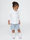 Gap Baby & Toddler Linen-cotton Shorts In Soft Cornflower Blue