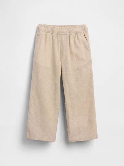 Gap Baby & Toddler Linen-cotton Pull-on Pants In Brown