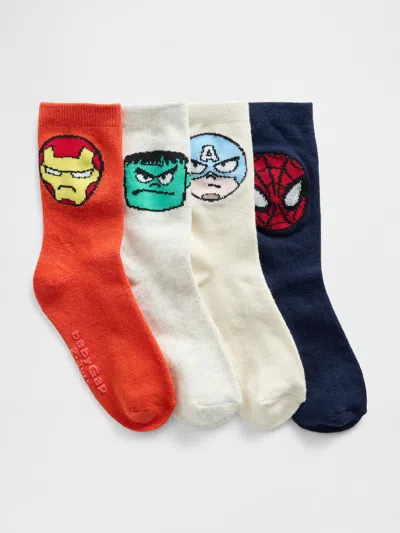 Gap Baby & Toddler Marvel Crew Socks (4-pack) In White