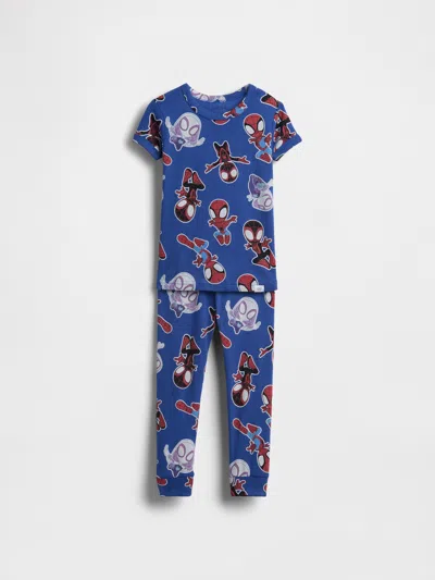 Gap Baby & Toddler Marvel Organic Brushed Cotton Pj Set In Blue