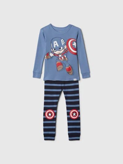 Gap Kids' Baby Marvel Organic Brushed Cotton Pj Set In Captain America