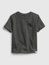 Gap Toddler Organic Cotton Mix And Match Pocket T-shirt In B65 Dark Heather Grey