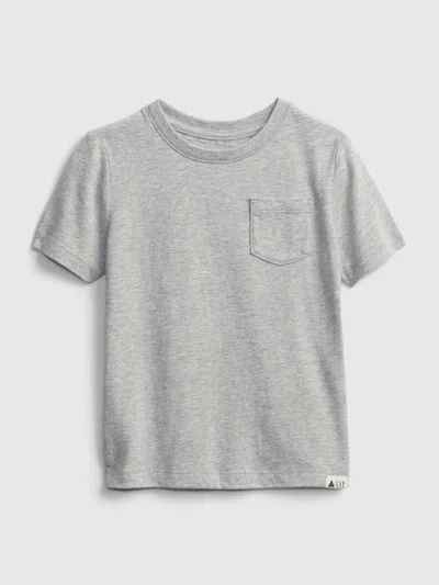Gap Babies' Toddler Organic Cotton Mix And Match Pocket T-shirt In Light Grey