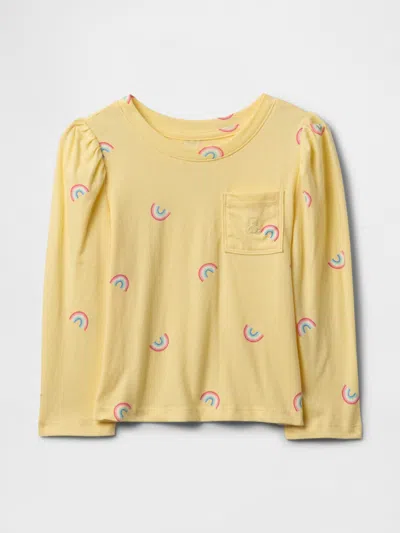 Gap Baby & Toddler Mix & Match Pocket T-shirt In Pale Banana Yellow