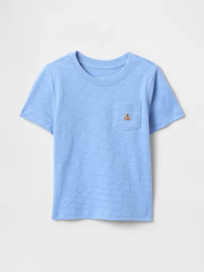 Gap Kids' Baby & Toddler Mix & Match Pocket T-shirt In Shirting Blue