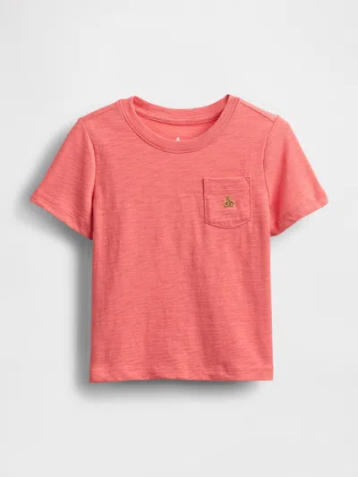 Gap Kids' Baby & Toddler Mix & Match Pocket T-shirt In Watermelon Ice Red