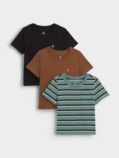 Gap Baby & Toddler Mix & Match Pocket T-shirt (3-pack) In Neutral Stripe