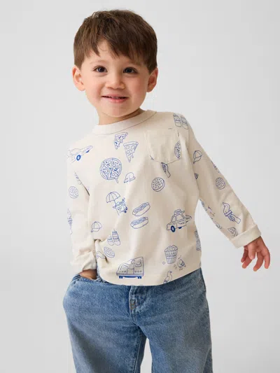 Gap Baby & Toddler Mix & Match Print Pocket T-shirt In White Nyc