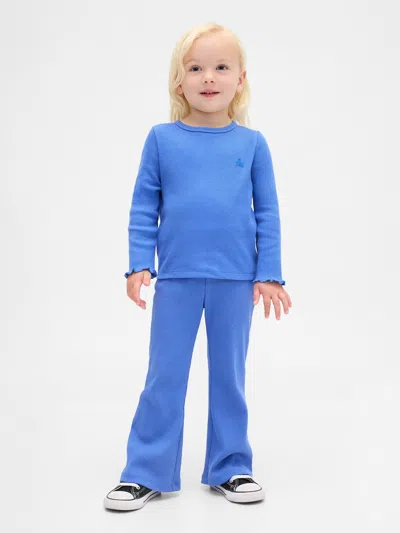Gap Baby & Toddler Mix & Match Rib Flare Leggings In Blue