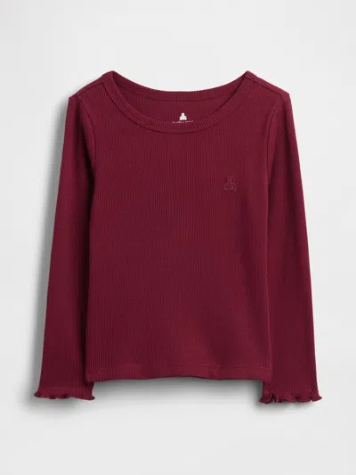 Gap Baby & Toddler Mix & Match Rib T-shirt In Burgundy