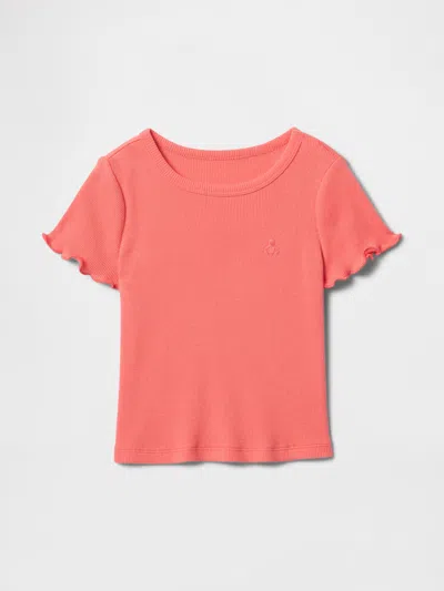 Gap Baby & Toddler Mix & Match Rib T-shirt In Fresh Coral