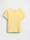 Gap Baby & Toddler Mix & Match Rib T-shirt In Pale Banana Yellow