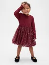Gap Baby & Toddler Mixed Media Bubble Dress In Animal Print