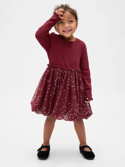 Gap Baby & Toddler Mixed Media Bubble Dress In Animal Print