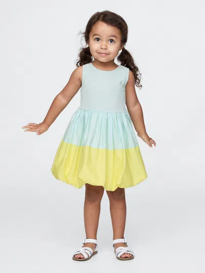 Gap Baby & Toddler Mixed Media Bubble Dress In Azul Blue