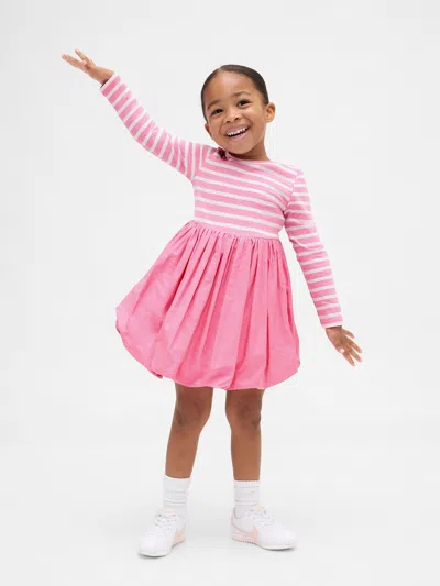 Gap Baby & Toddler Mixed Media Bubble Dress In Pink