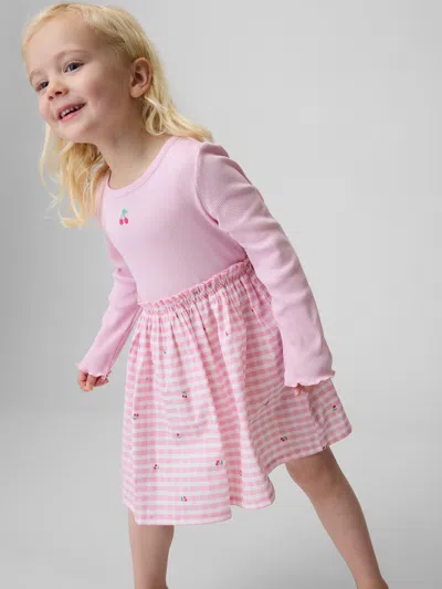 Gap Baby & Toddler Mixed Media Dress In Pink
